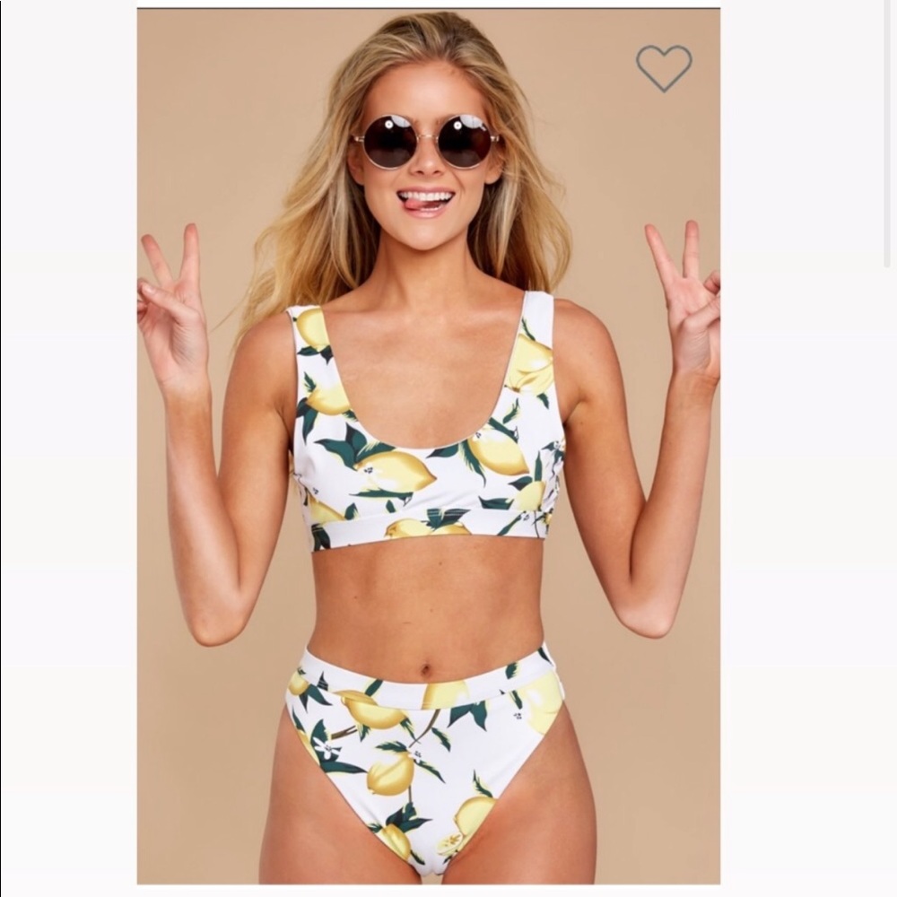 High Waisted Lemon Bikini